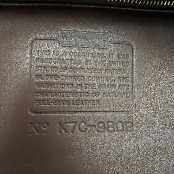 Coach Equestrian Vintage Leather Satchel bag Dark Brown - Picture 6 of 6